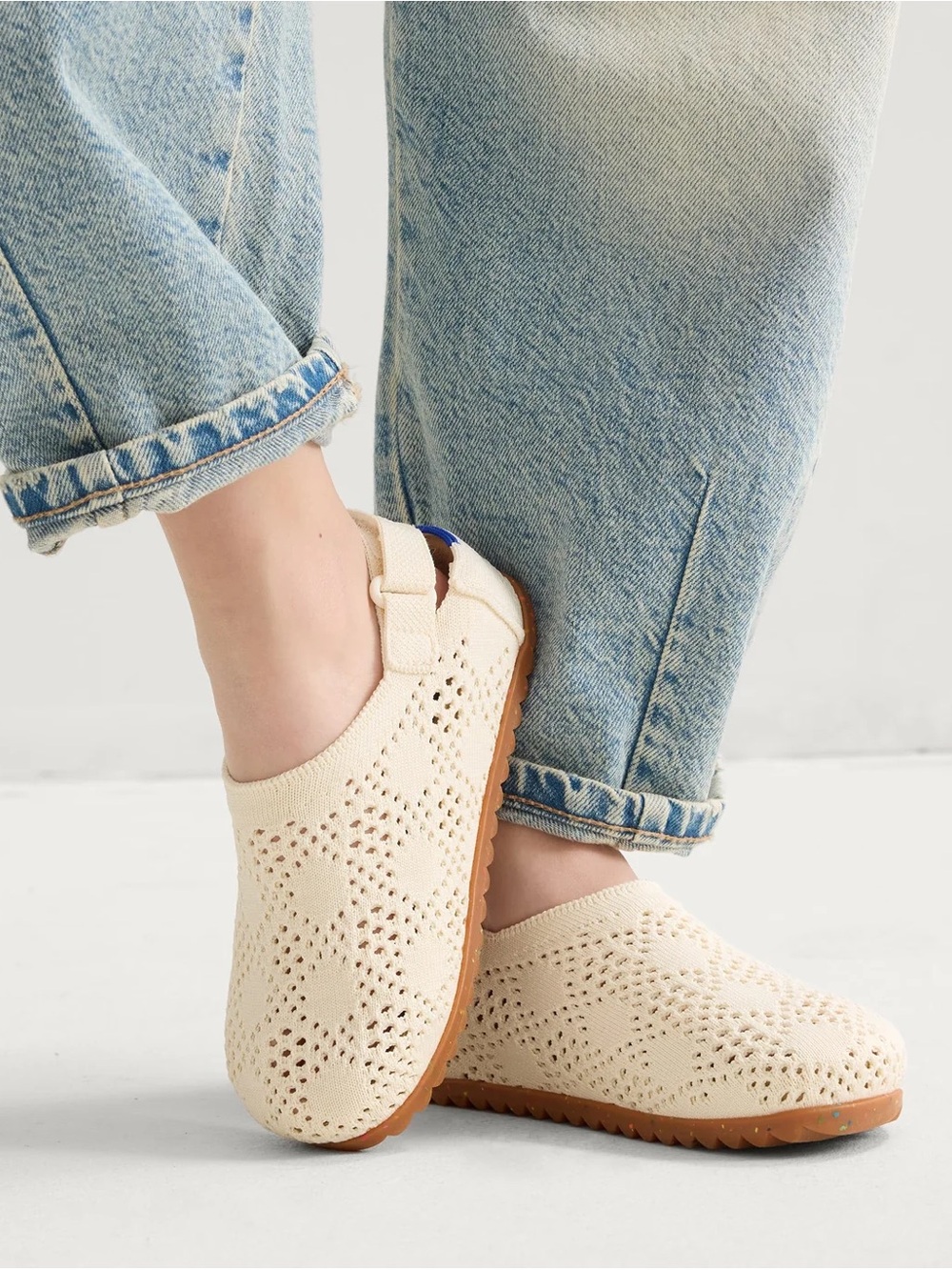 Rothy’s The Kids Clog White Crochet 12